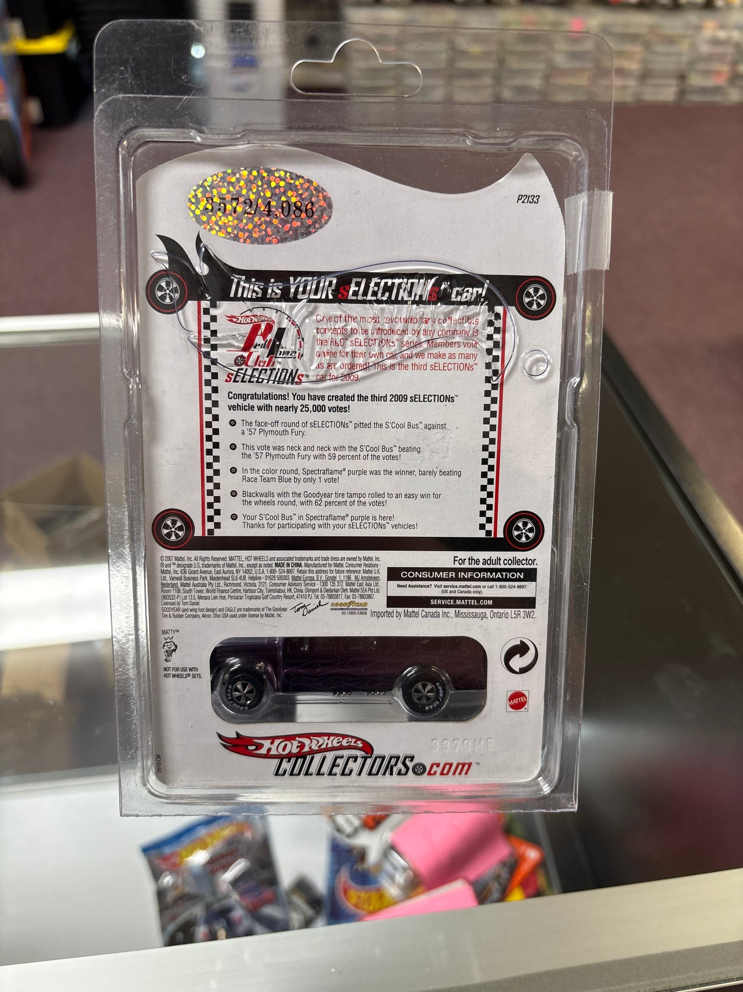 Hot Wheels Red Line Club RLC 2009 sELECTIONs Series S'Cool Bus #3572/4086 Purple