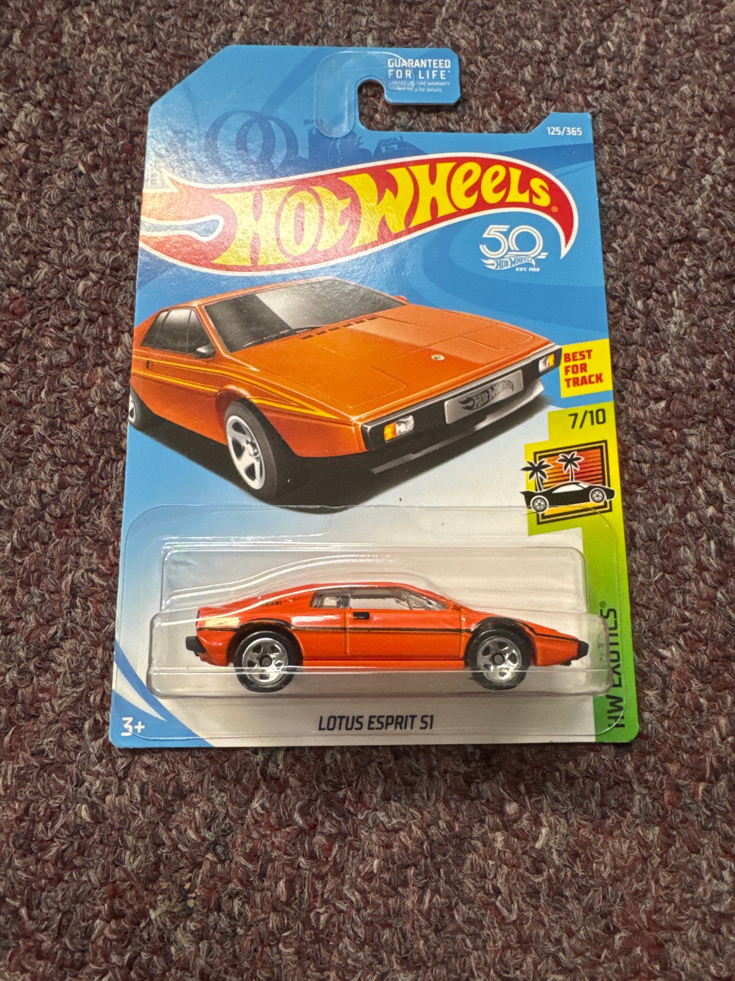 2018 Hot Wheels HW Exotics 7/10 Lotus Esprit S1 Orange