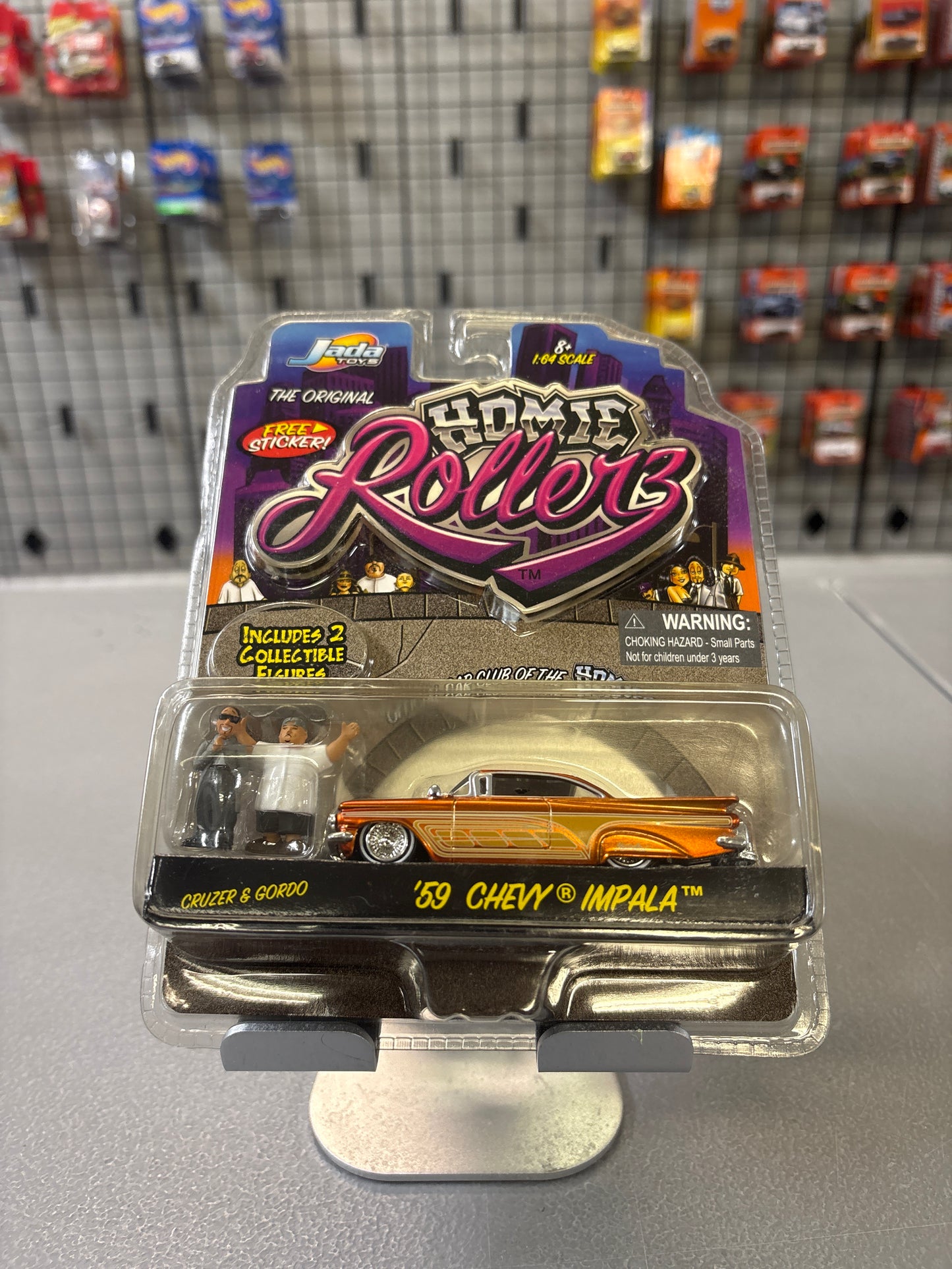 1:64 JADA *HOMIE ROLLERZ* BRONZE '59 Chevy Impala LOWRIDER Cruzer & Gordo