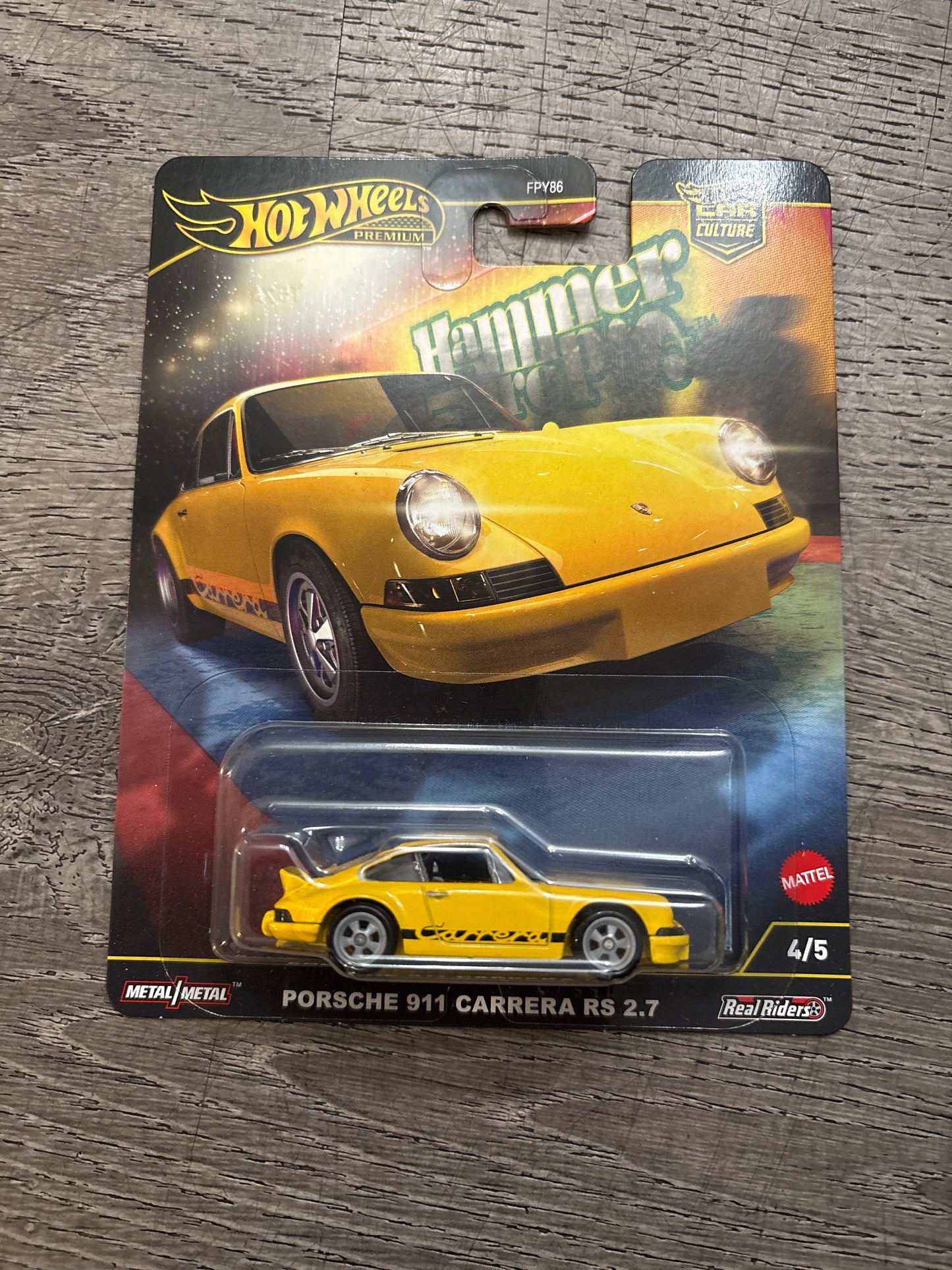 Hot Wheels Hammer Drop Car Culture Porsche 911 Carrera RS 2.7 Premium