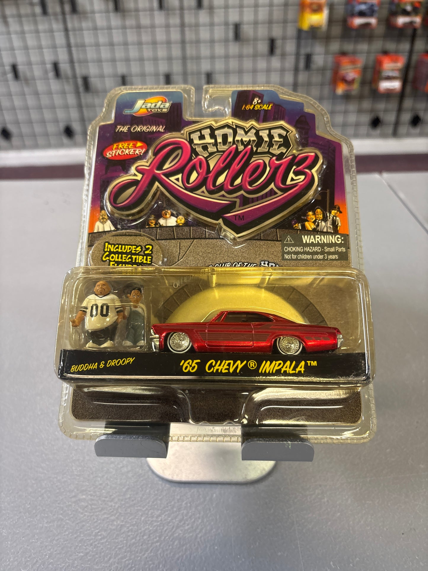 Jada Toys Homie Rollerz ‘65 Chevy Impala Red 1:64 Buddha Droopy