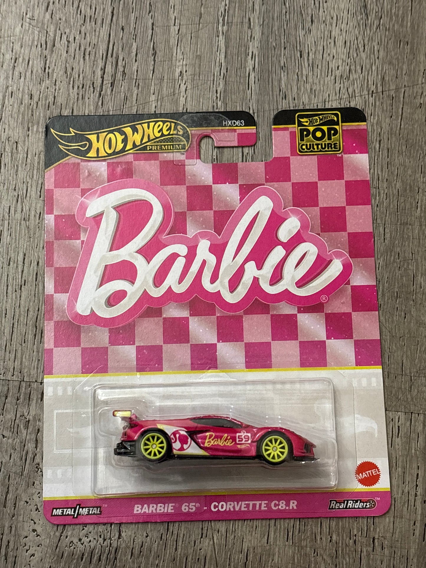 HOT WHEELS PREMIUM POP CULTURE BARBIE 65th CORVETTE C8.R Pink