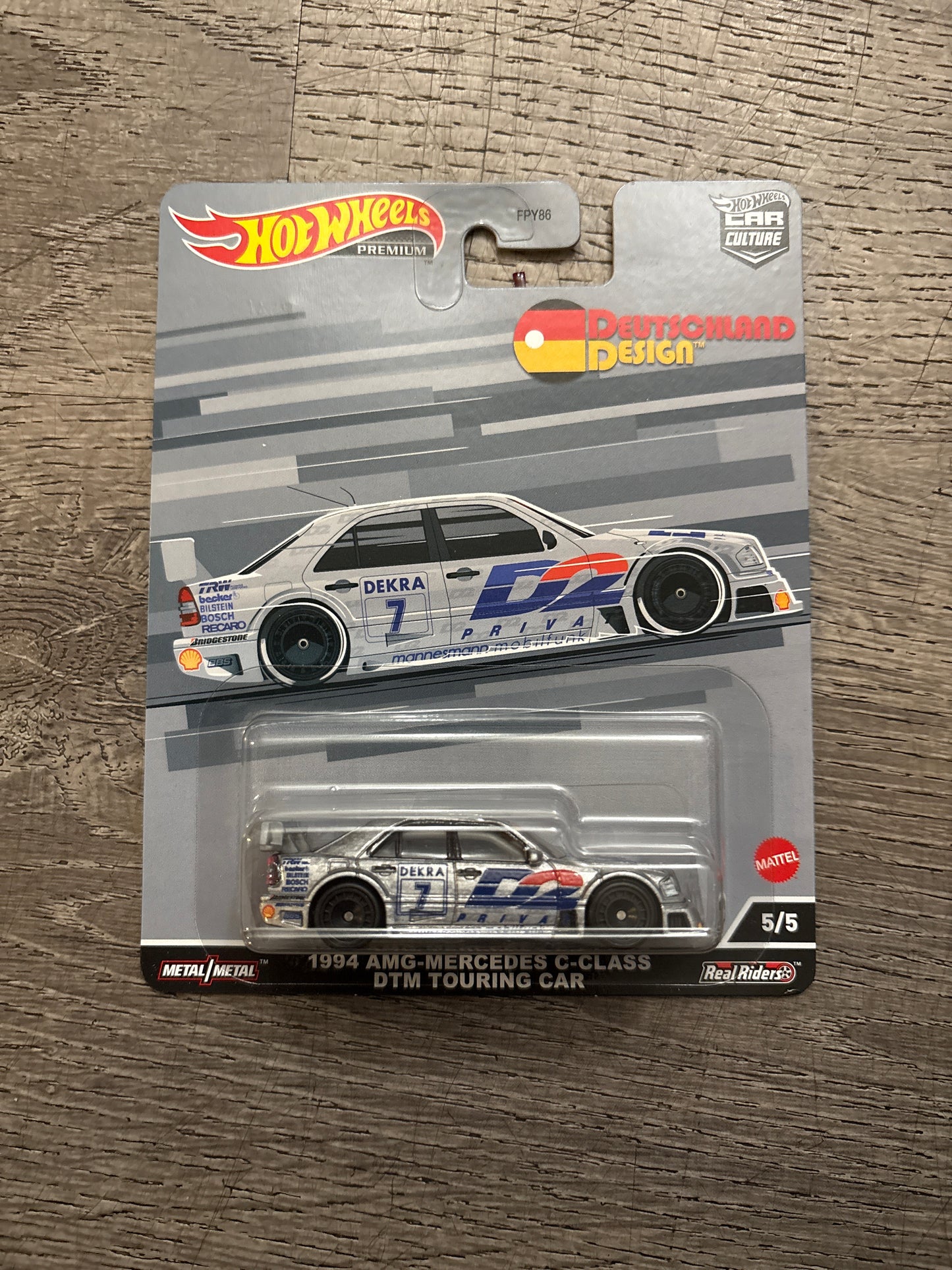 Hot Wheels 94 Mercedez C-Class DTM Car - Silver