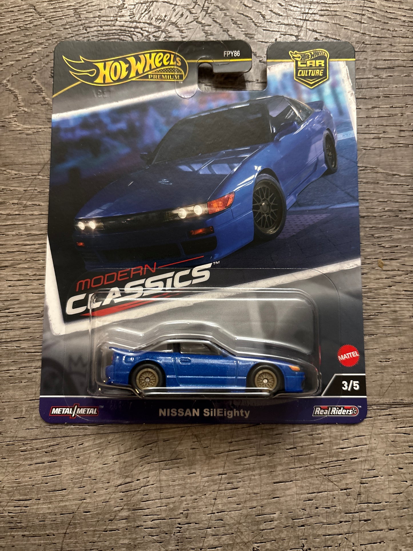 Hot Wheels Premium Nissan SilEighty Blue Diecast Car 3/5 Modern Classics