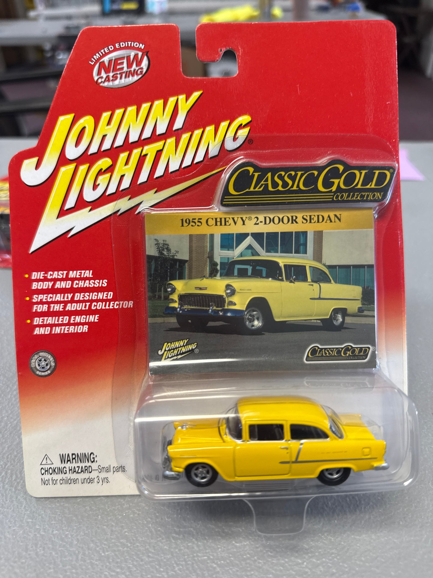 Johnny Lightning Classic Gold 1955 Chevy 2-Door Sedan