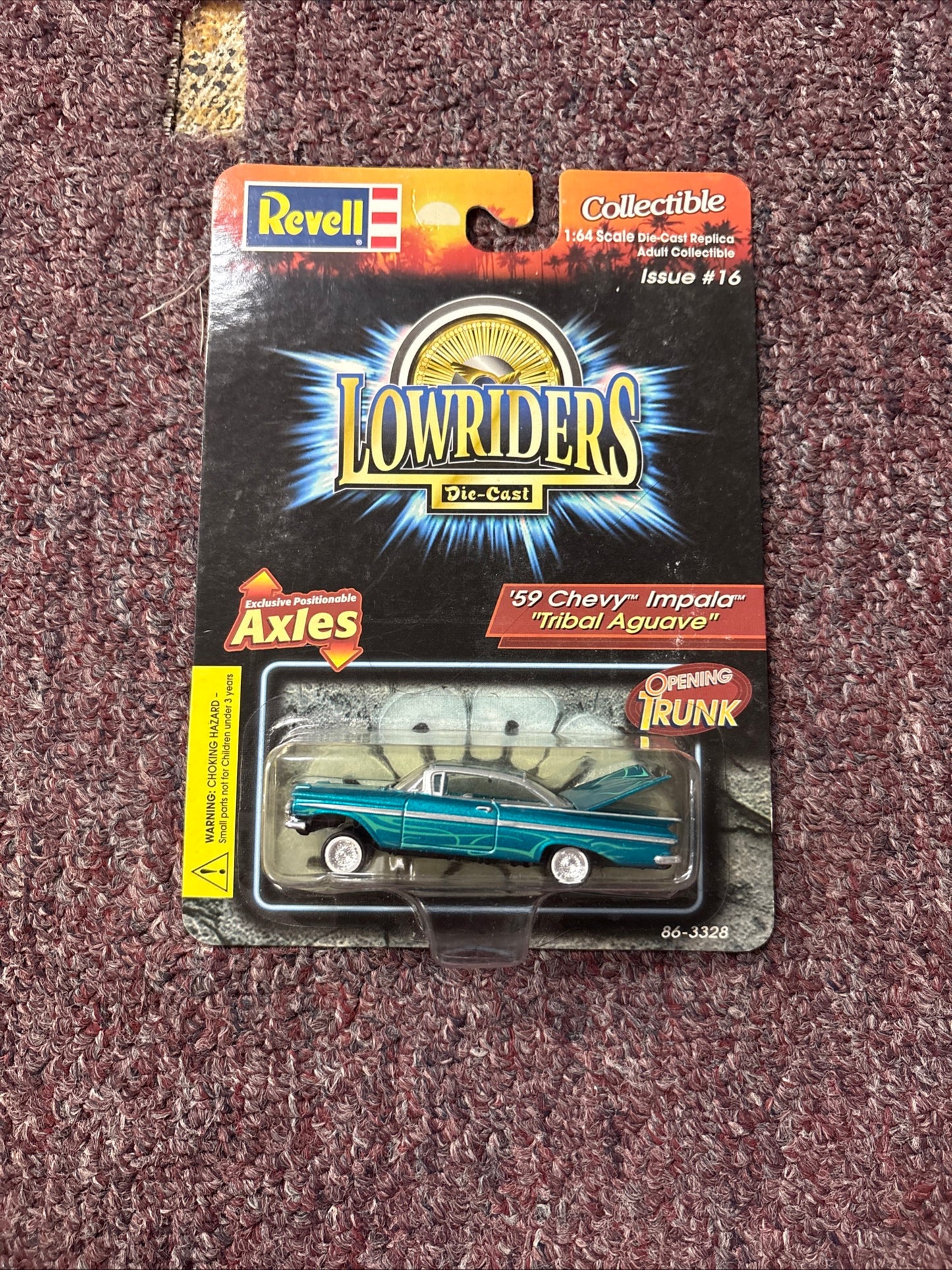 REVELL LOWRIDERS - '59 CHEVY IMPALA TRIBAL AGUAVE #16 - 1:64 DIE-CAST CAR