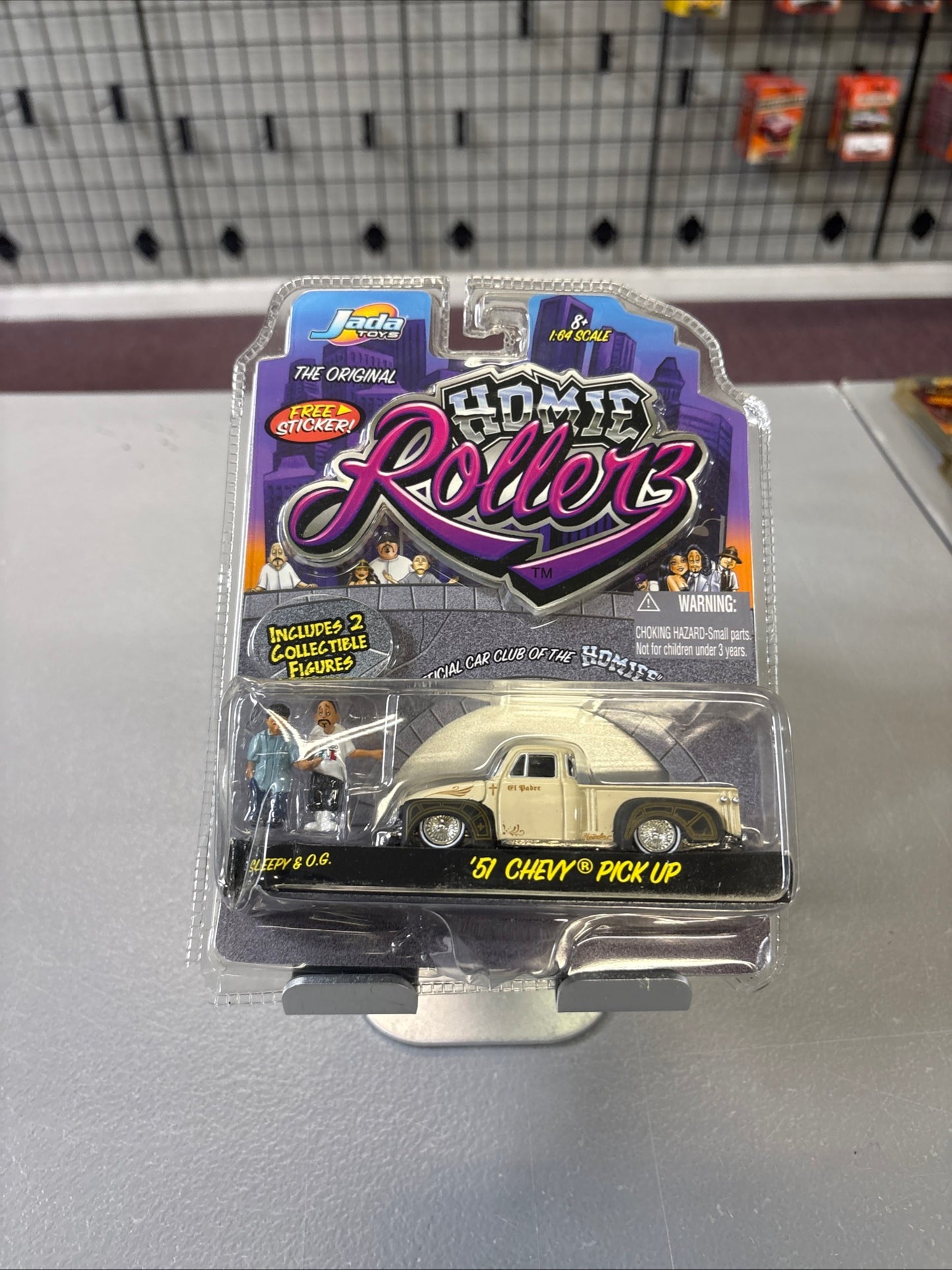 Jada Toys Homie Rollerz 1951 Chevy Pick Up Beige Sleepy & OG 1:64 DAMAGED