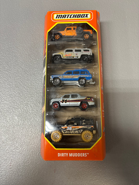 Matchbox 5 Pack Dirty Mudders