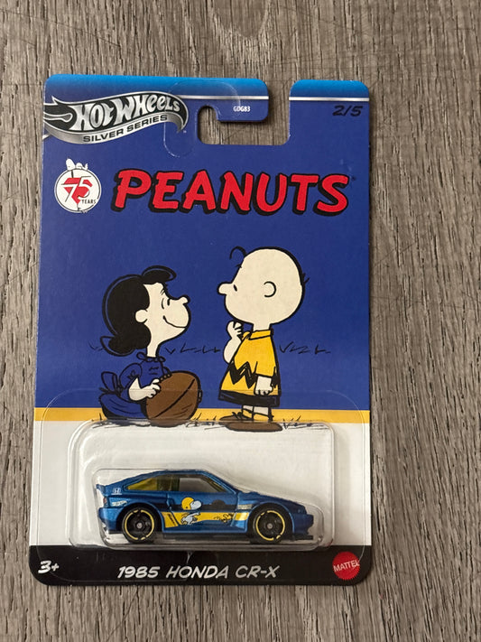 Hot Wheels PEANUTS 75 Years Silver Series 1985 HONDA CR-X