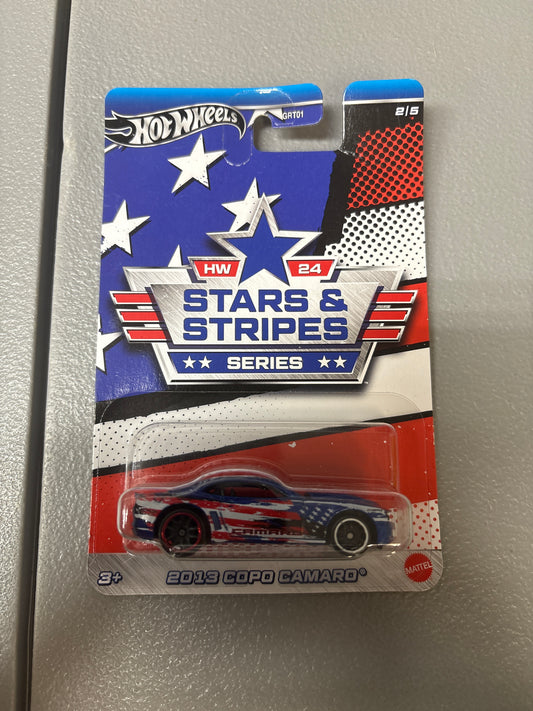 Hot Wheels Stars & Stripes 2013 Copo Camaro CREASED CARD