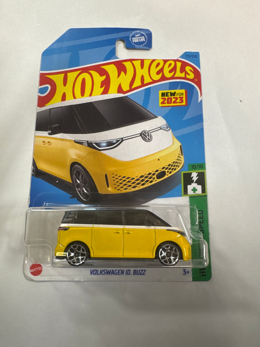 Hot Wheels Volkswagen ID Buzz Yellow #173 - 2023 HW Green Speed