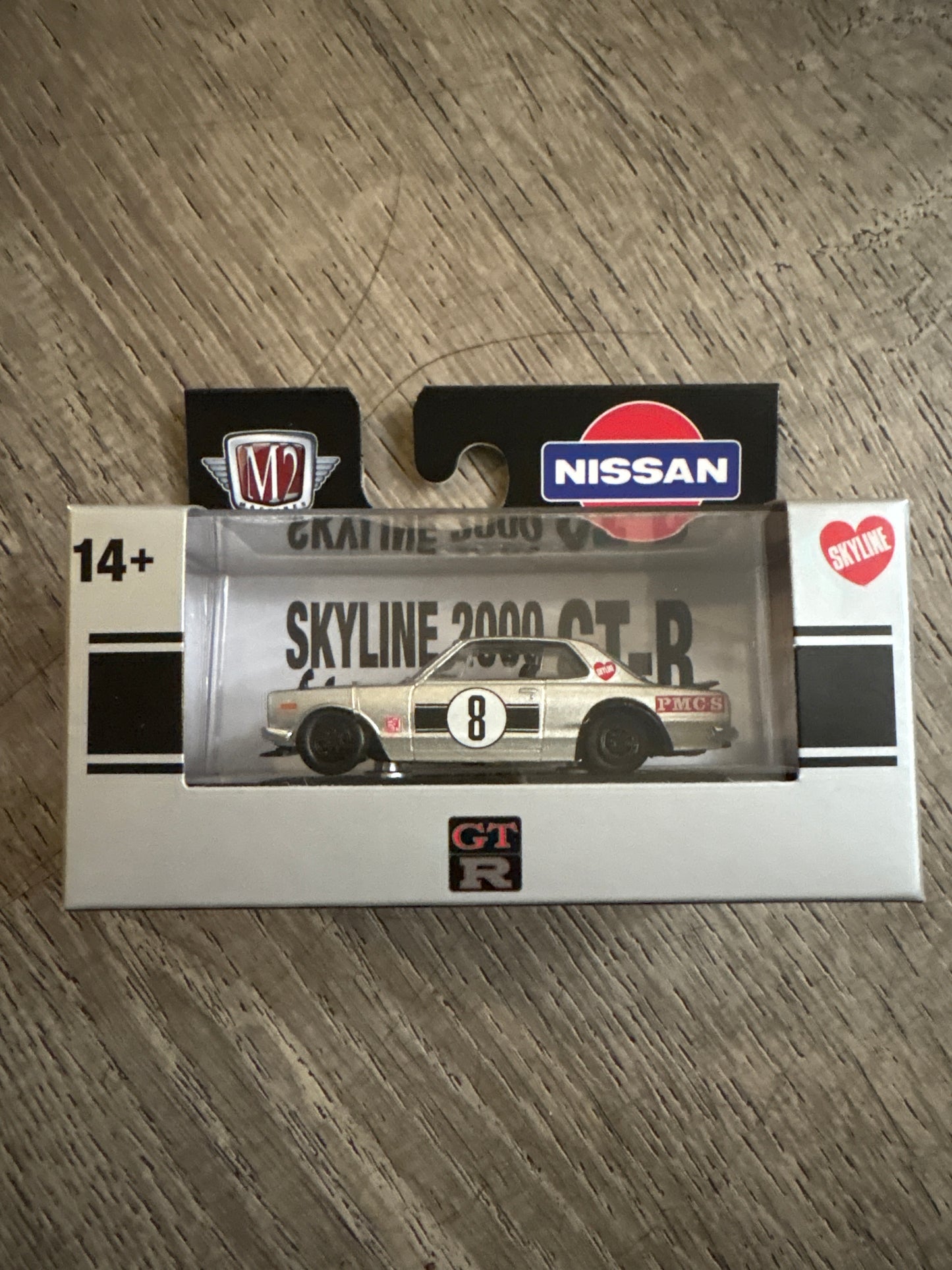 M2 Machines 1971 Nissan Skyline 2000 GT-R Silver Castline Inc Die Cast 1:64