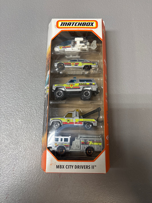 Matchbox 5 Pack MBX City Drivers II