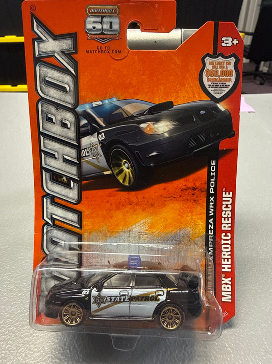 Matchbox Heroic Rescue Subaru Impreza WRX Police