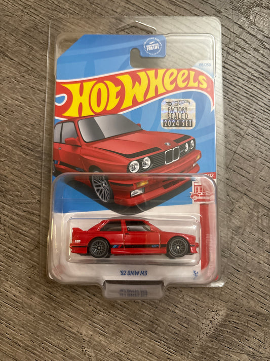 HOT WHEELS 2024 Factory Sealed ‘92 BMW M3 Target Red Edition