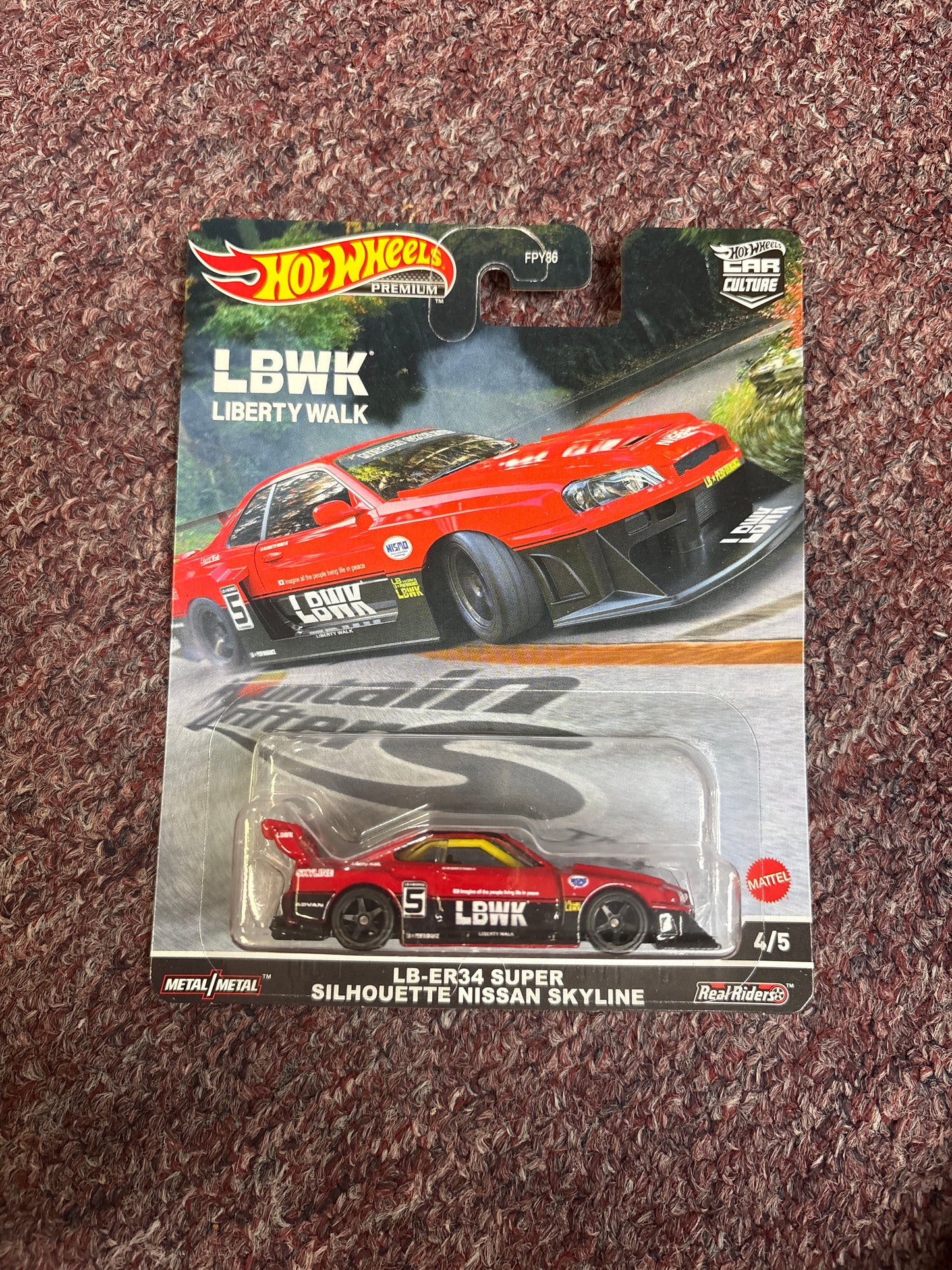 Hot Wheels Nissan Skyline LBWK Liberty Walk LB-ER34 Super Silhouette 4/5 Premium