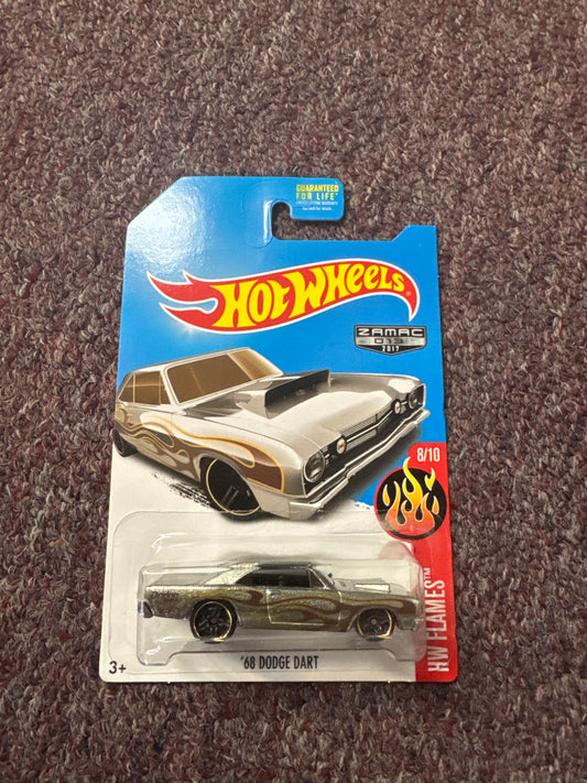 2017 Hot Wheels HW FLAMES 8/10 '68 Dodge Dart zamac