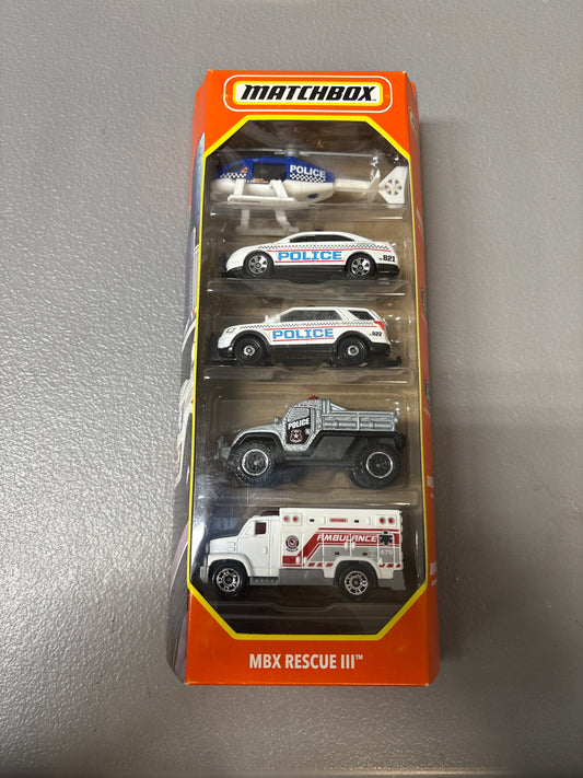 Matchbox 5 Pack MBX Rescue III