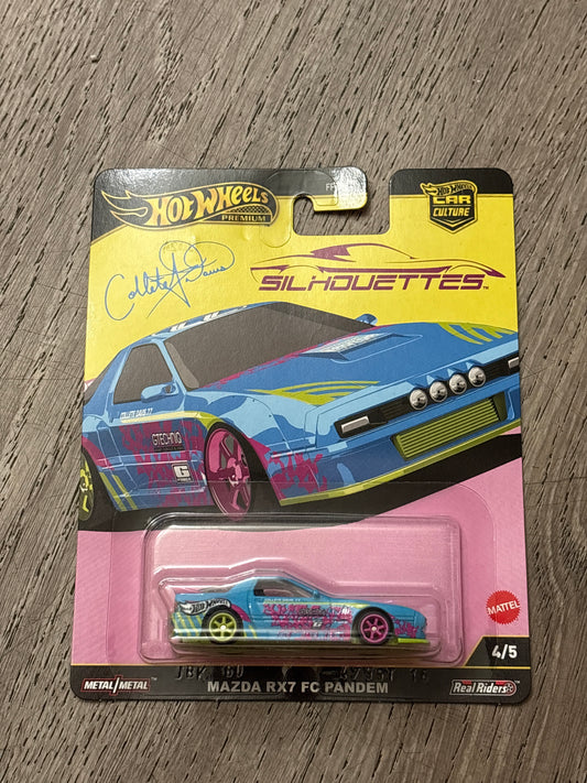 Hot Wheels Mazda RX7 FC Pandem Blue JBK60 4/5 - 2025 Car Culture: Silhouettes