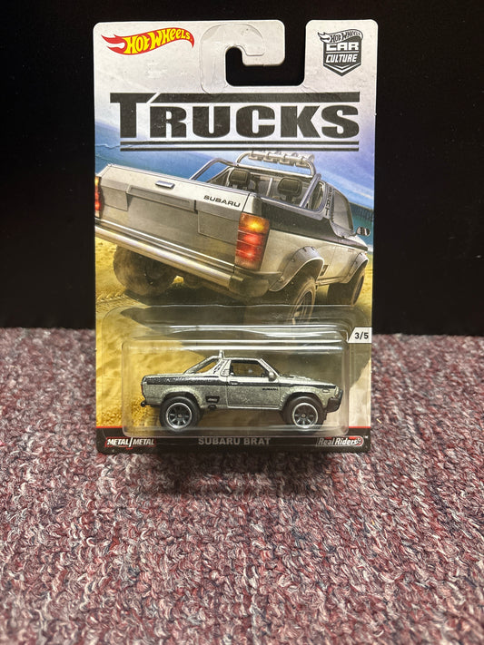 Hot Wheels 2016 Car Culture Trucks Silver Subaru Brat #3/5 Real Riders Diecast