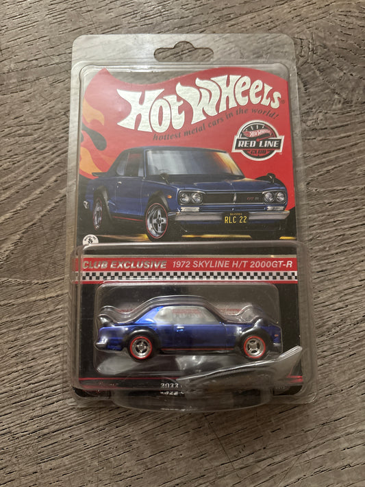 2022 Hot Wheels RLC Red Line Club Car 1972 Skyline H/T 2000GT-R Pin & PATCH INCLUDED