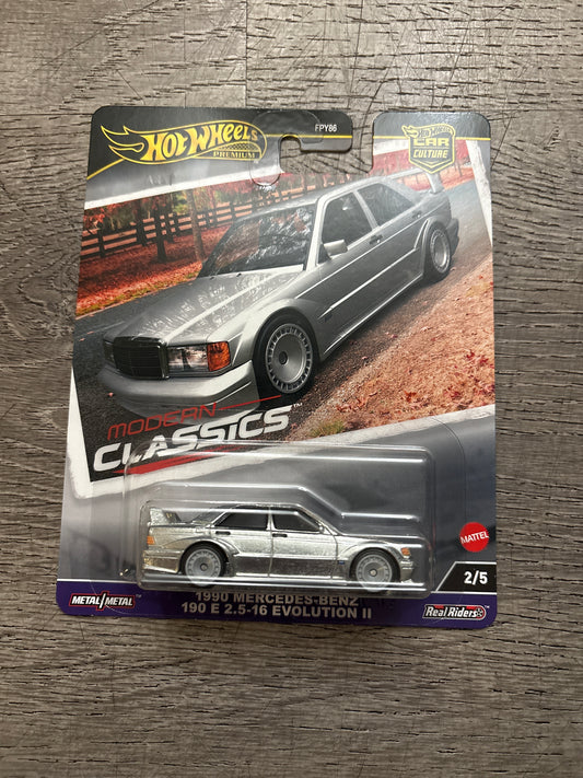 HOT WHEELS PREMIUM CAR CULTURE MODERN CLASSICS 1990 MERCEDES-BENZ 190E EVOLUTION