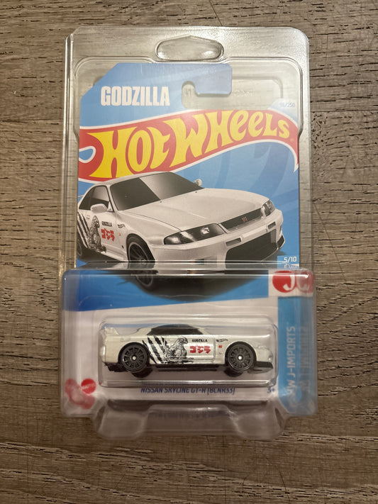 Hotwheels Godzilla R33 Skyline Japanese Card