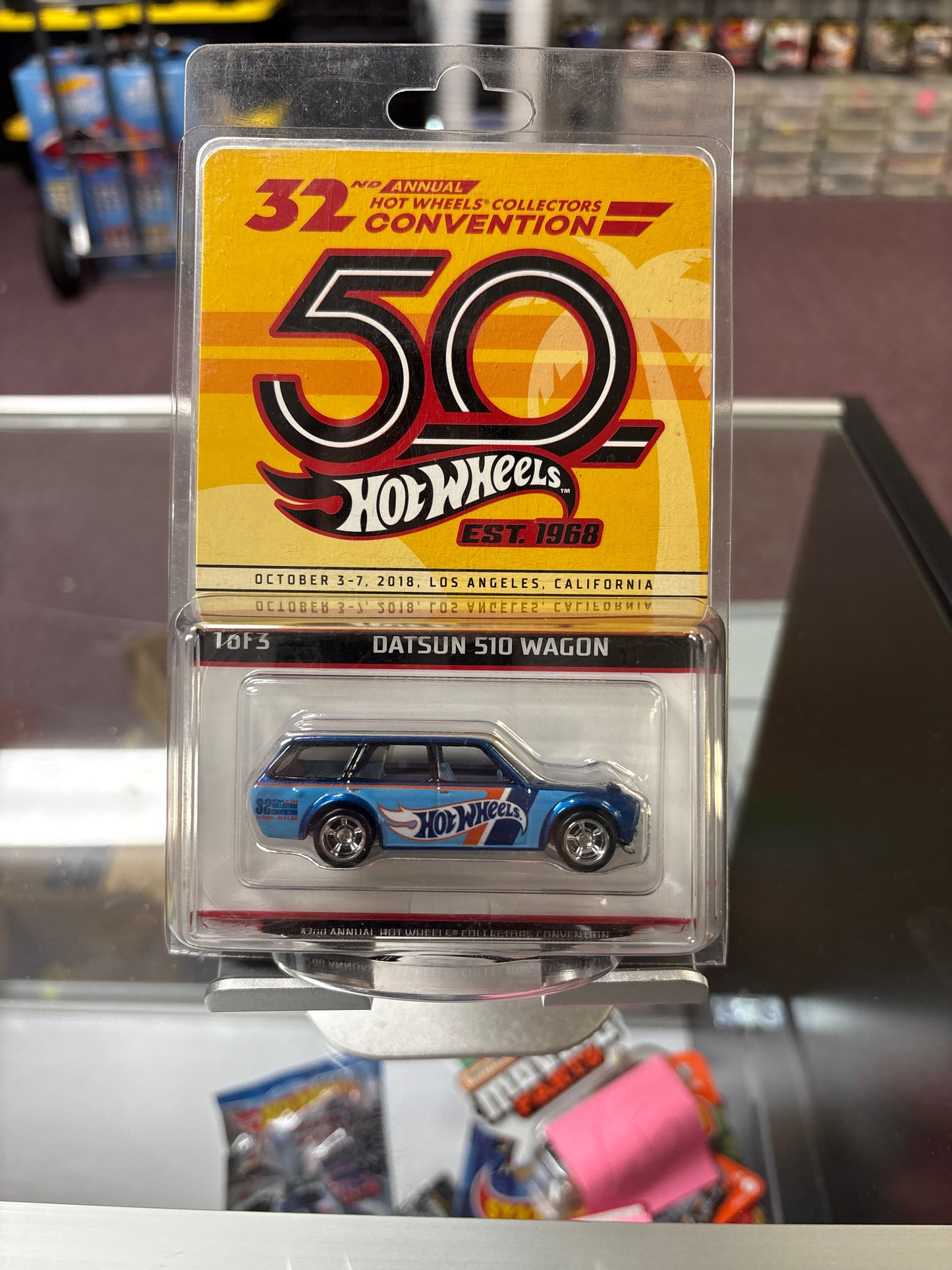 Hot Wheels 1971 Datsun 510 Wagon Blue #5250/6000 32nd Collectors Convention