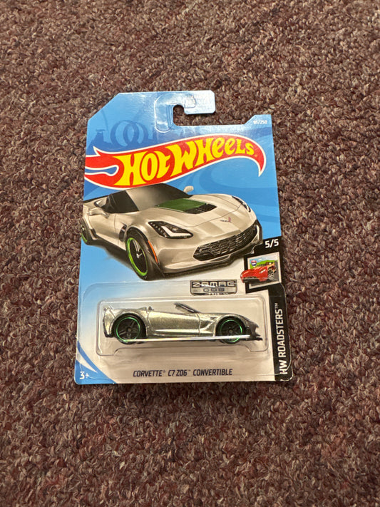 2019 Hot Wheels ZAMAC Corvette C7 Z06 convertible roadsters 5/5