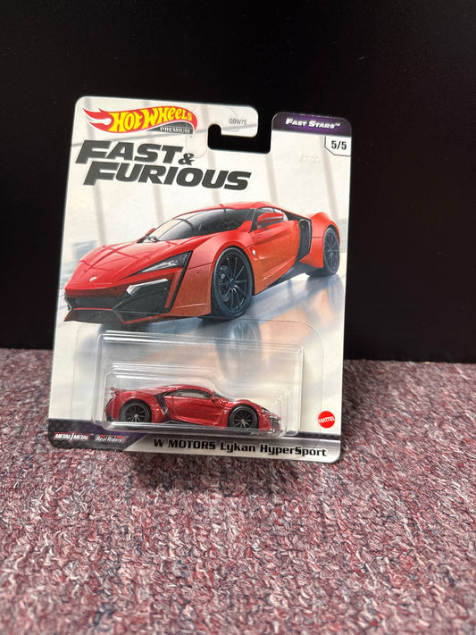 2021 Hot Wheels Fast & Furious Fast Stars 5/5 W MOTORS LYKAN HYPERSPORT