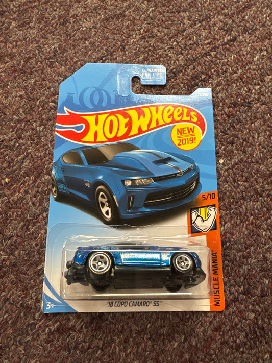HOT WHEELS 2019 #71 BLUE 2018 CHEVROLET CHEVY 18 COPO CAMARO SS