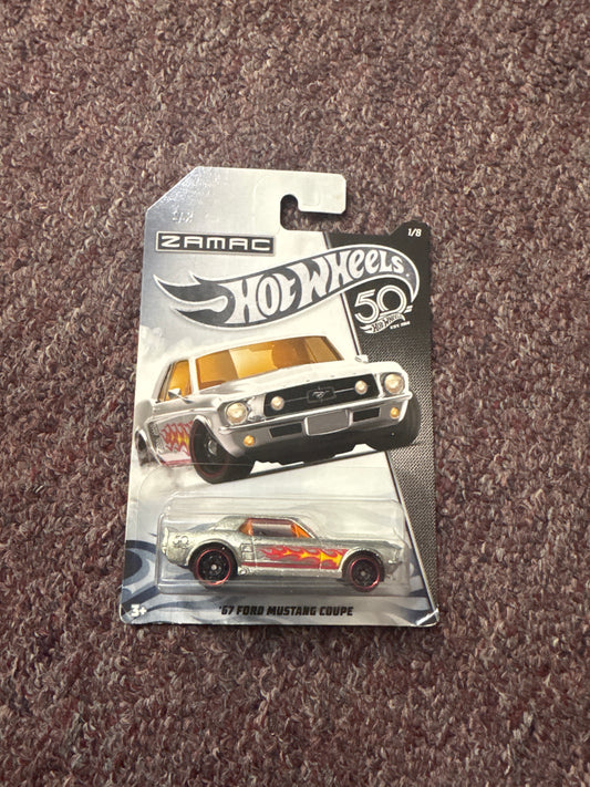 2018 Hot Wheels 50 Years ZAMAC Series '67 Ford Mustang Coupe 1/8