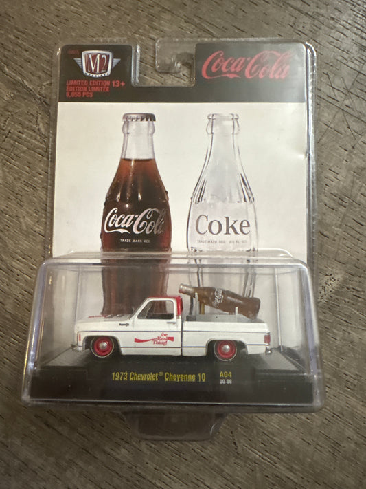 M2 Machines Coca-Cola 1973 Chevrolet Cheyenne 10 A04 1:64 Diecast