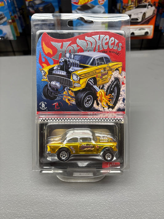 2019 Hot Wheels RLC SELECTIONS SERIES '55 CHEVY BEL AIR GASSER DIRTY BLONDE gold