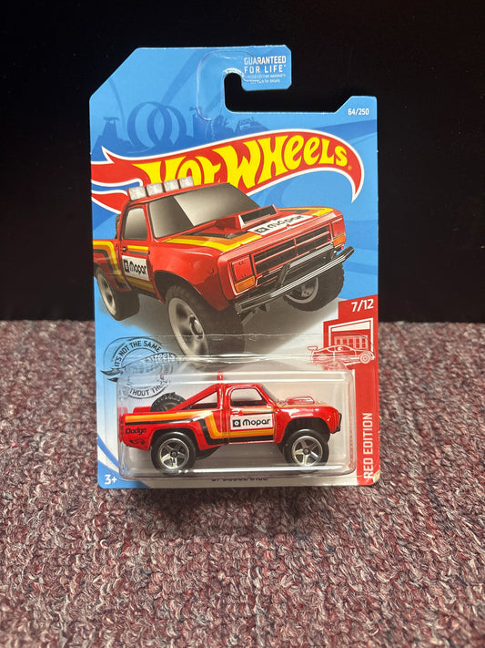 2019 Hot Wheels #64 Red Edition '87 Dodge D100 Target Exclusive