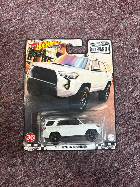 Hot Wheels Premium Boulevard ‘18 Toyota 4Runner #36 DENTED BLISTER