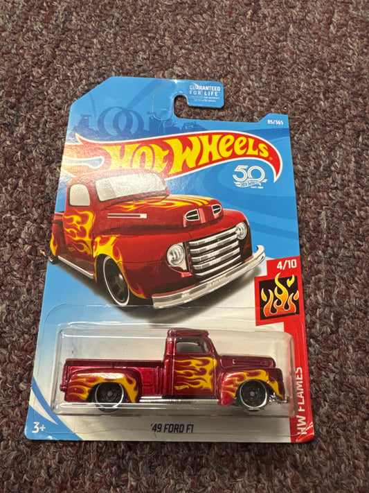Hot Wheels HW Flames 4/10 '49 Ford F1 85/365 Red