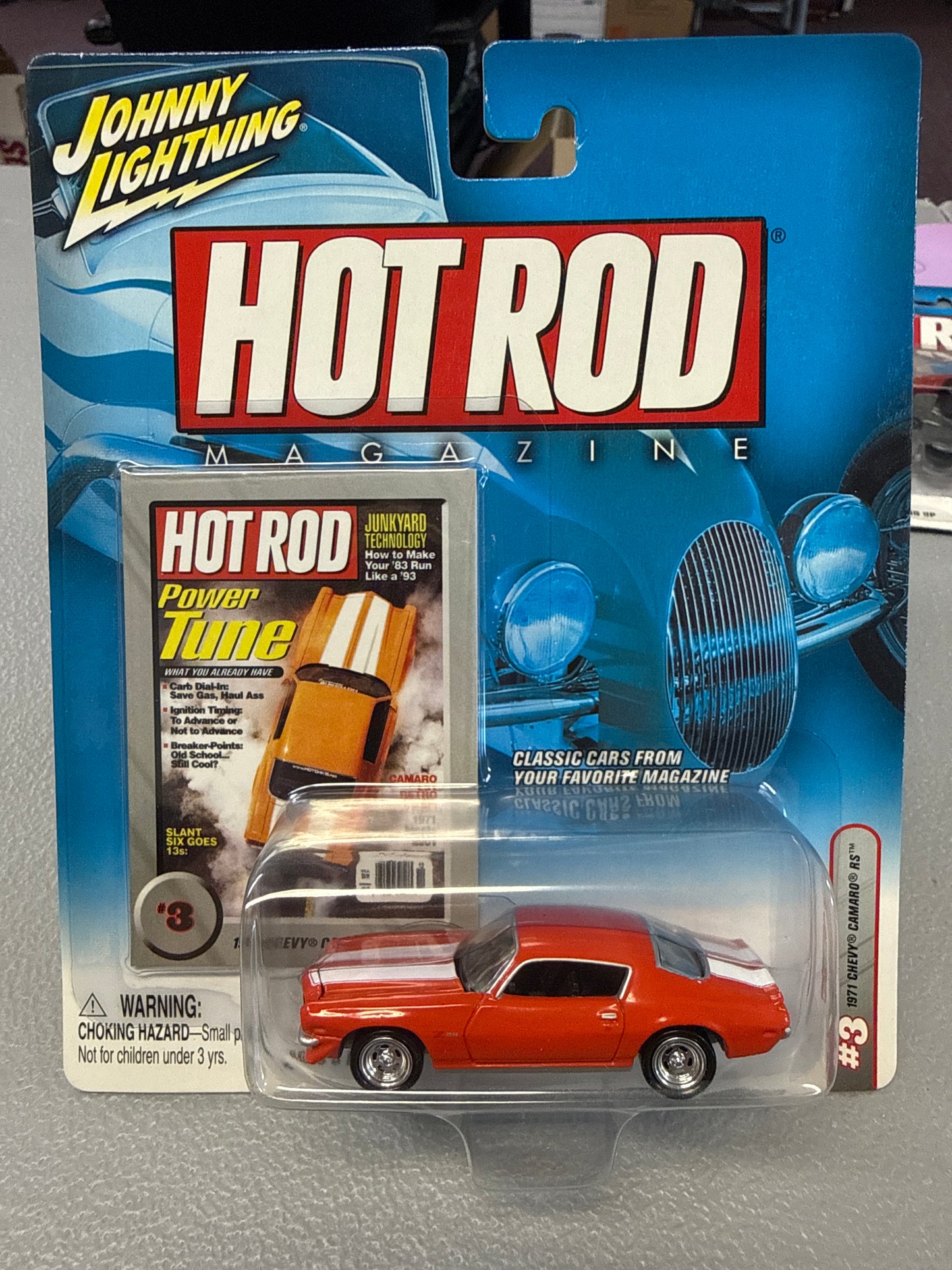 Johnny Lightning Hot Rod #3 1971 Chevy Camaro RS
