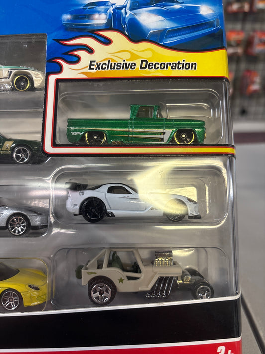 Hot Wheels 10 Pack Exclusive 62 Chevy Green Sealed