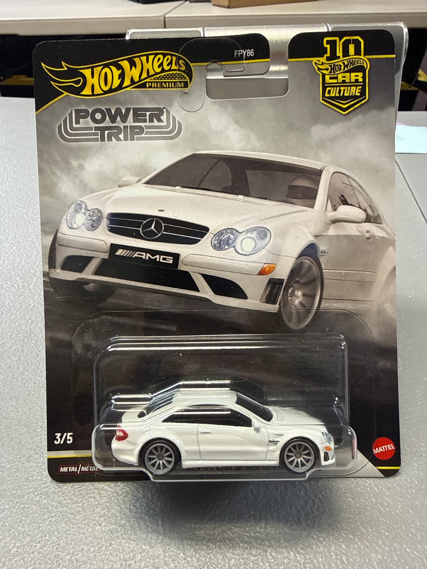 Hot Wheels Power Trip 2008 Mercedes-Benz CLK 63 AMG Black Series