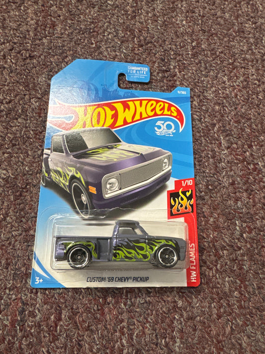 Hot Wheels Custom ‘69 Chevy Pickup 11/365 2018 In Purple