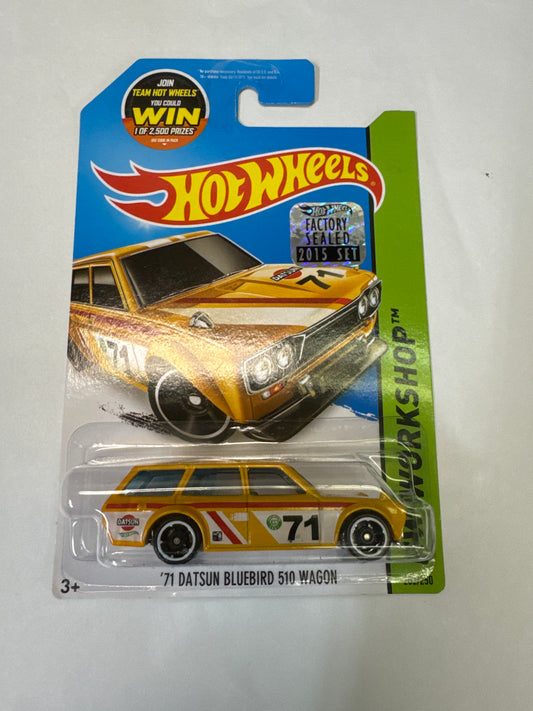 2015 Factory Sealed Hot Wheels Datsun Bluebird 510 Wagon Yellow