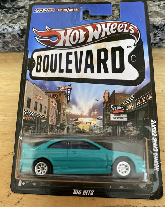 Hot Wheels Boulevard Honda Civic Coupe Teal 2012
