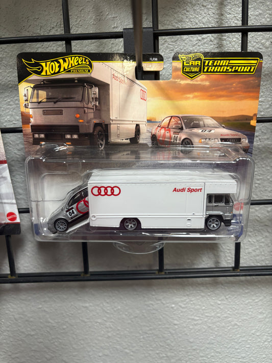 Hot Wheels Premium Team Transport #77 Audi S4 quattro & Fleet Flyer