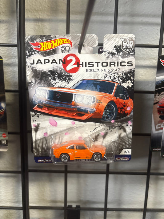 Hot Wheel Car Culture Japan 2 Historics Mazda RX-3  2/5 Real Riders BAD CARD