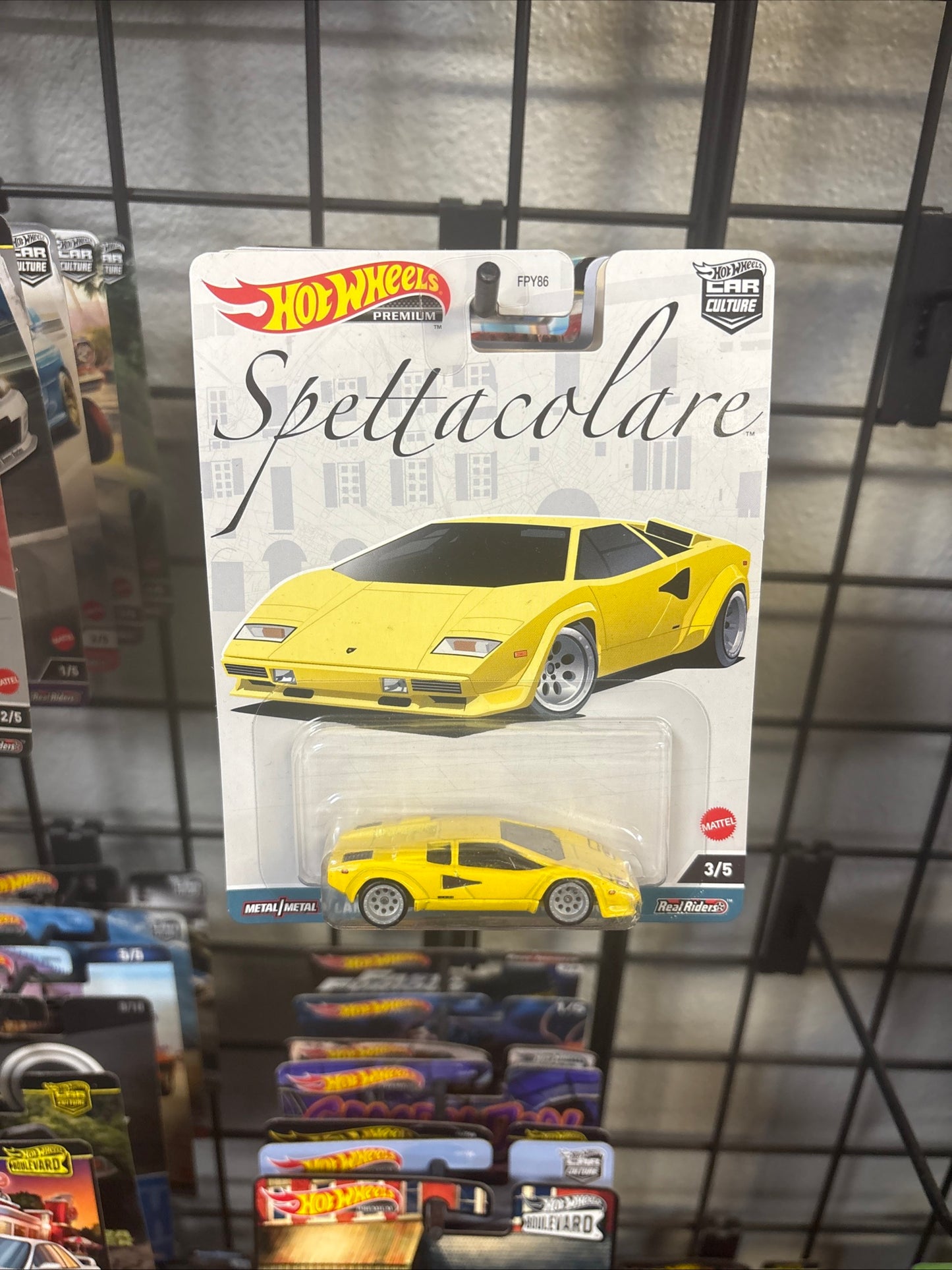 HOT WHEELS PREMIUM SPETTACOLARE LAMBORGHINI COUNTACH LP 5000 QV CAR