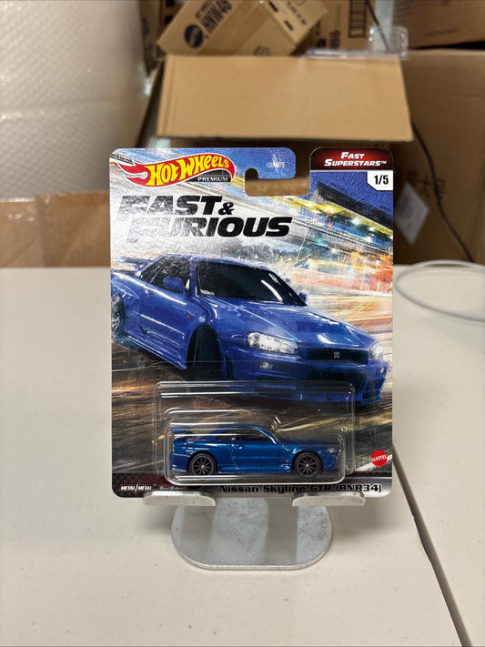 Hot Wheels Premium Fast & Furious Fast Superstars 1/5 Nissan Skyline GTR (BNR34)
