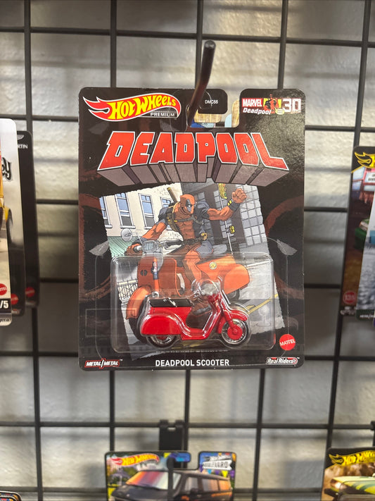 2021 Hot Wheels Premium Retro Entertainment Marvel Deadpool Scooter