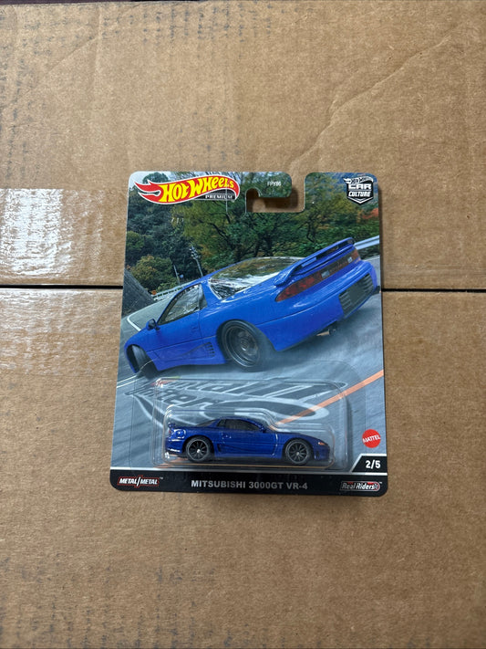 Hot Wheels 2022 Car Culture Mountain Drifters Blue Mitsubishi 3000GT VR-4