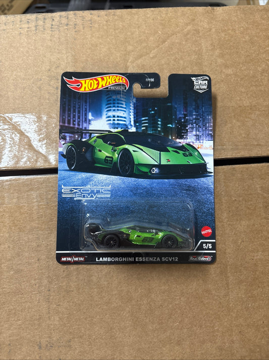 Hot Wheels Premium Car Culture Lamborghini Essenza SCV12 Exotic Envy 2022